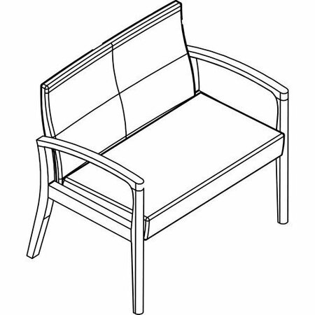 GROUPE LACASSE Chair, Bariatric, Sencha, 35inWx24inDx33inH, Meteor LASHEBAW4SL24